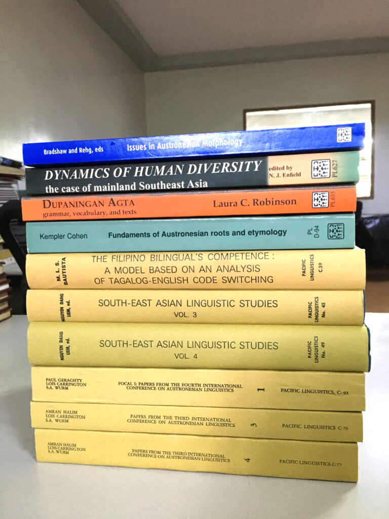 Books on Austronesian languages donated by ANU