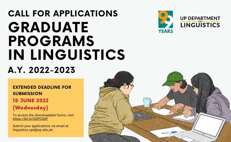 Extended deadline for submission of applications to the MA and PhD programs in Linguistics for A.Y. 2022-2023