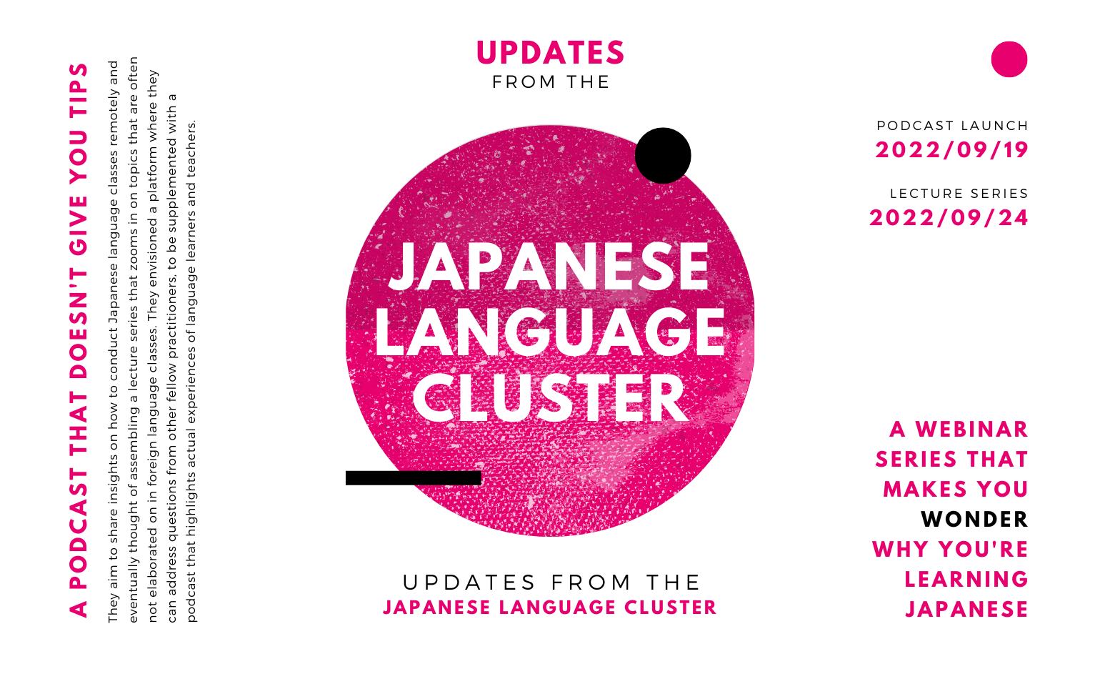 Updates from the Japanese Language Cluster - Department of