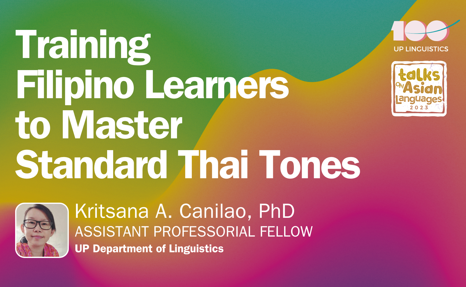 Training Filipino Learners to Master Standard Thai Tones | TAL