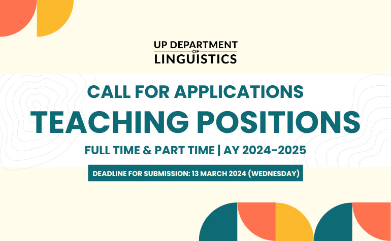 Call for Teaching Positions for Academic Year 2024-2025