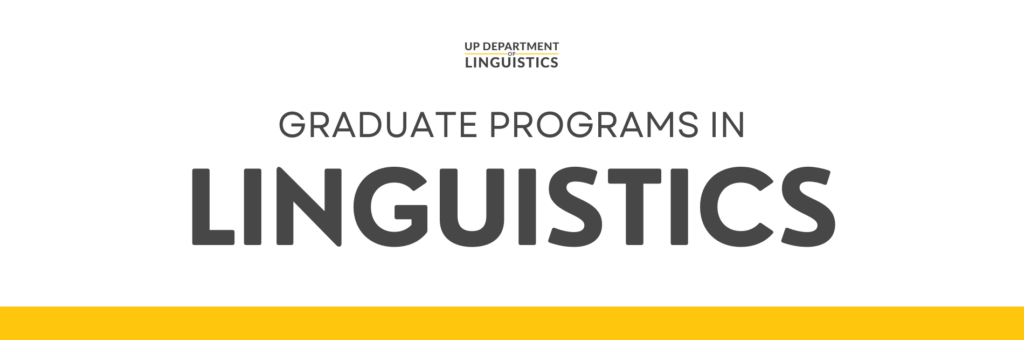 Graduate Programs in Linguistics Prospectus - Department of Linguistics ...