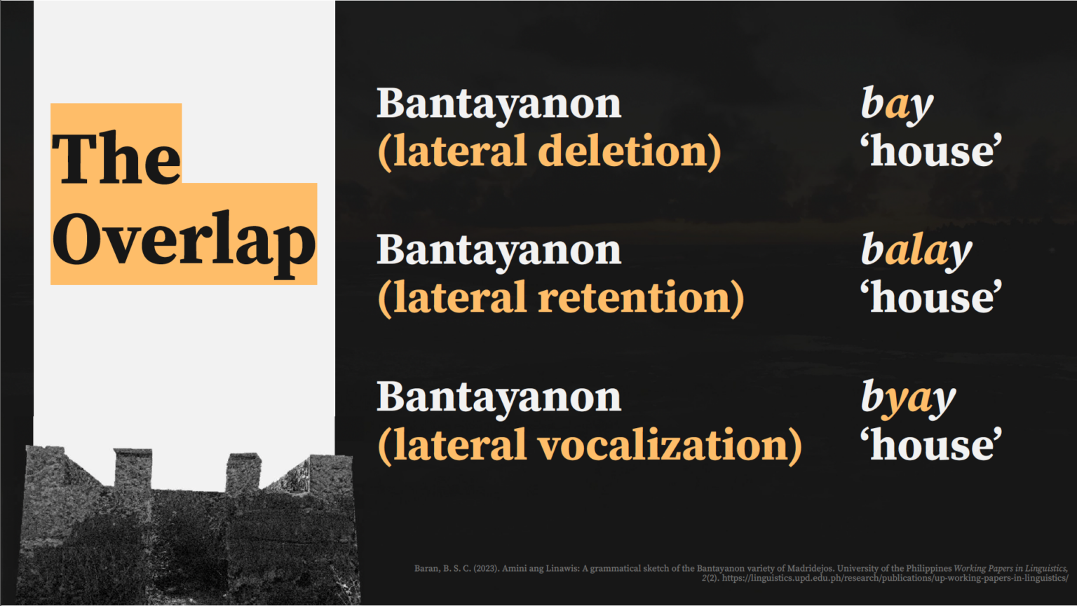 Baran explicates the liminality of Bantayanon grammar - Department of ...