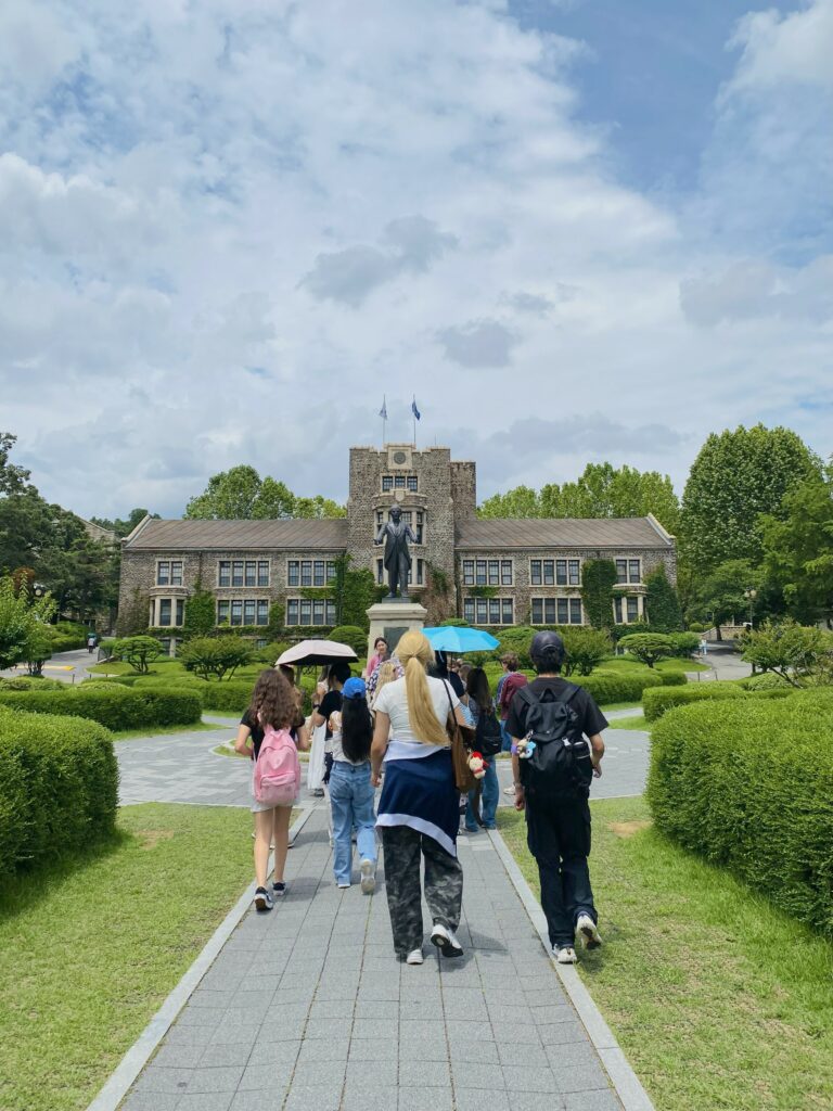 Campus tour with classmates