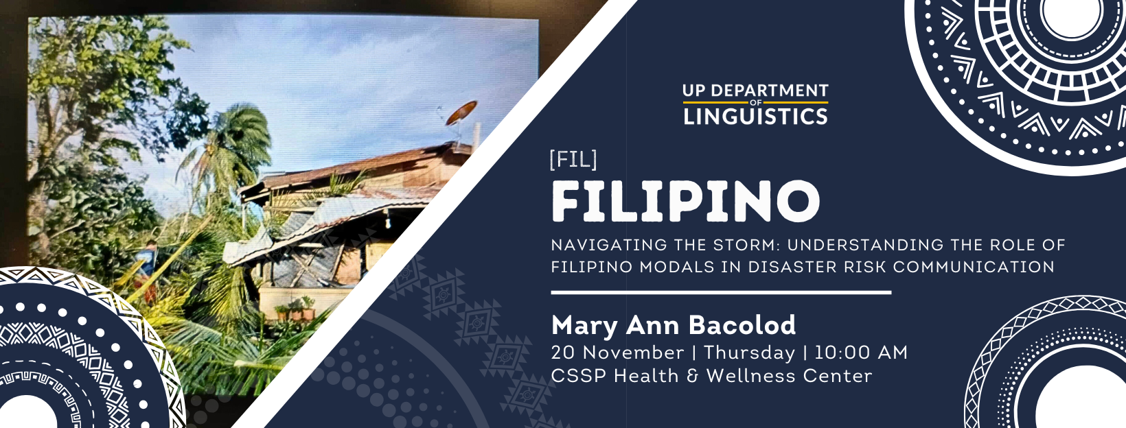 [PILLS 2025] FILIPINO [fil]: Navigating the Storm: Understanding the Role of Filipino Modals in Disaster Risk Communication
