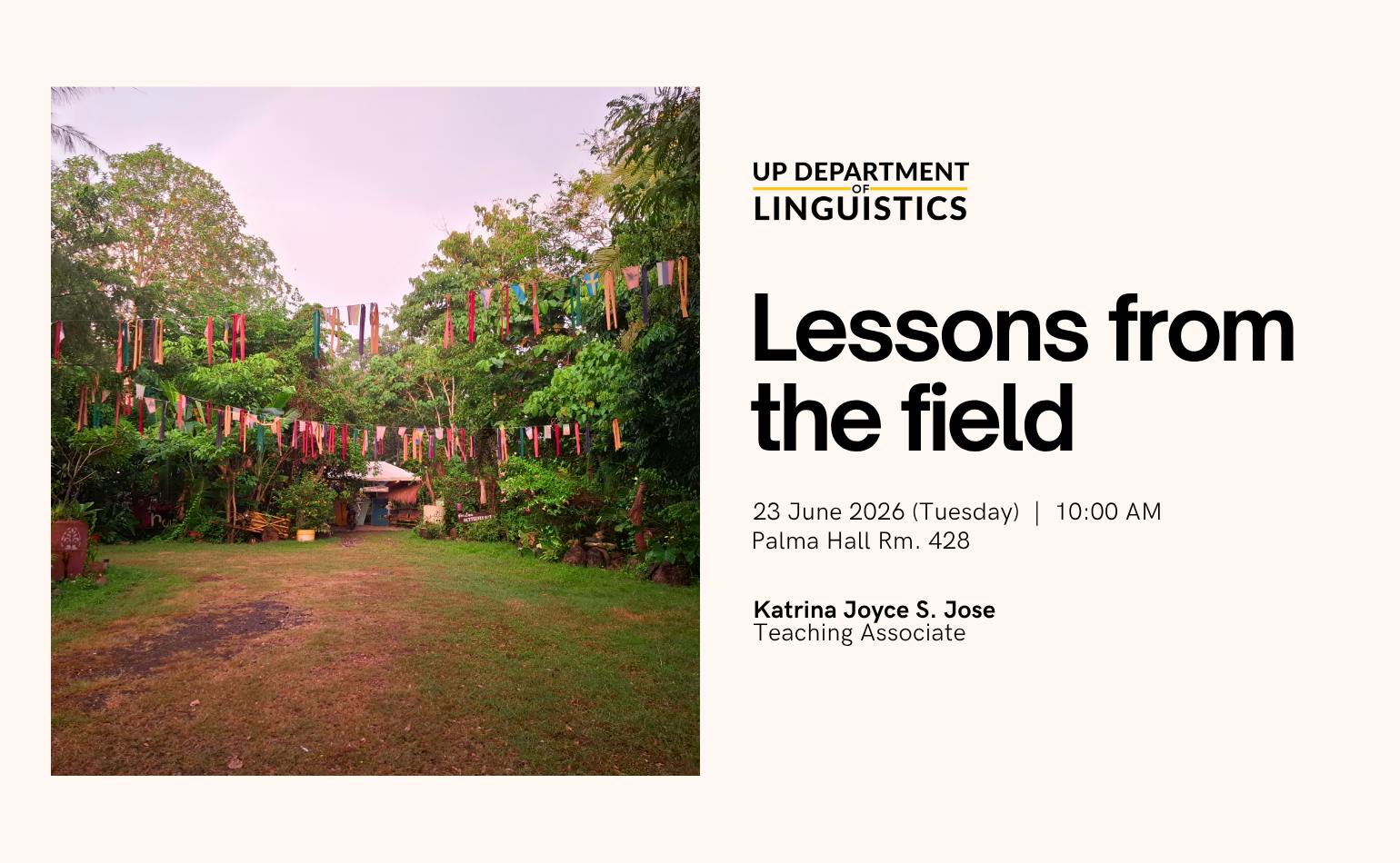 Lessons from the Field: Katrina Joyce S. Jose