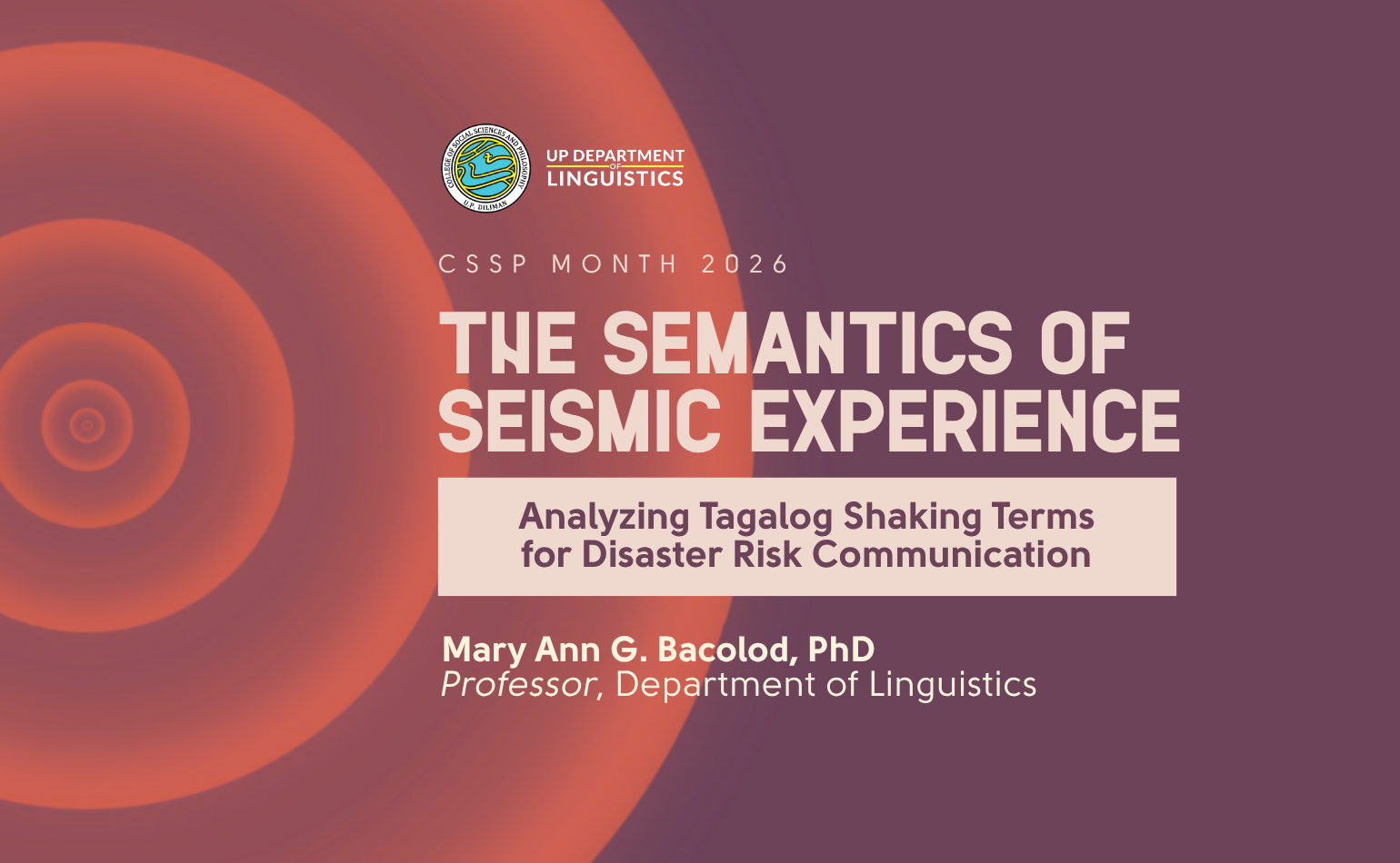 [CSSP Month 2026] The Semantics of Seismic Experience: Analyzing Tagalog Shaking Terms for Disaster Risk Communication